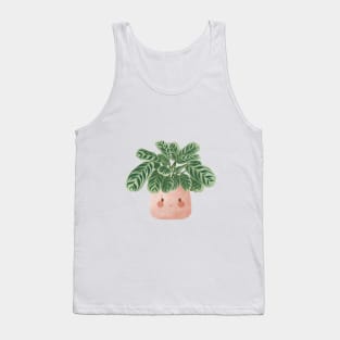 Cute Plant Illustration,  Calathea Burle-Marxii Amabilis 5 Tank Top